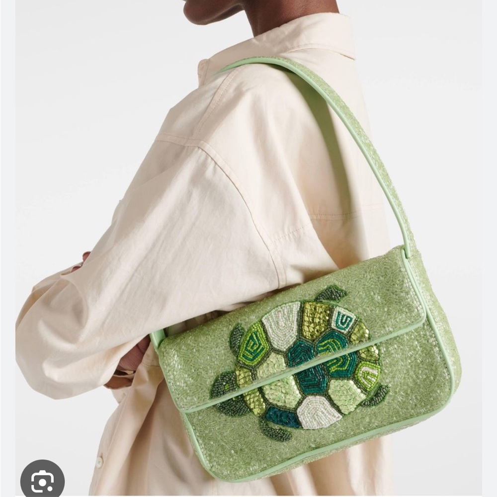 STAUD Tommy Beaded Bag, Baby Turtle - Picture 3 of 16